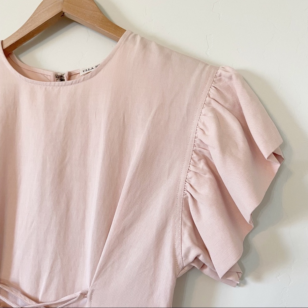 ULLA JOHNSON Otille Dress Lace up Handkerchief hem - Picture 5 of 16